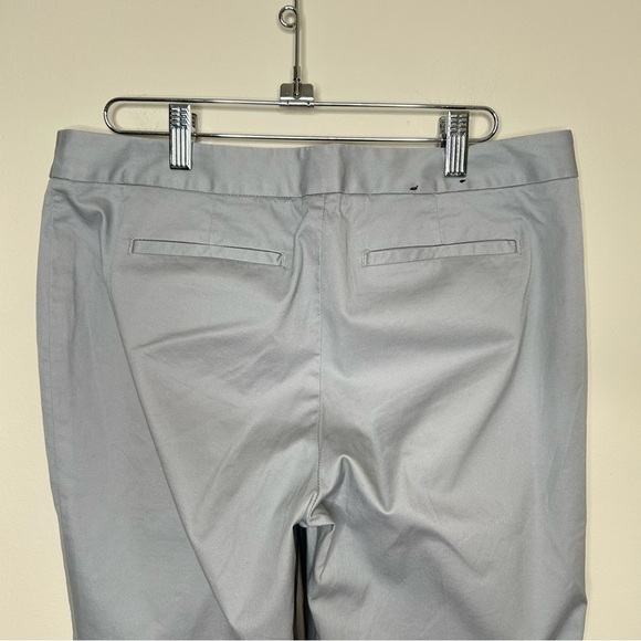 NWT Banana Republic 100% Cotton Straight Leg Mid Rise Trousers Grey Size 8 - Picture 5 of 10